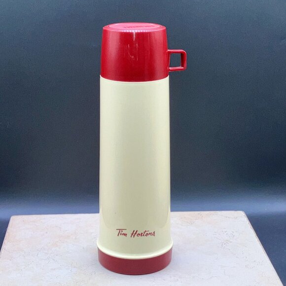 Vintage Tim Horton Thermos And Cup Set  1980’s - Picture 1 of 10